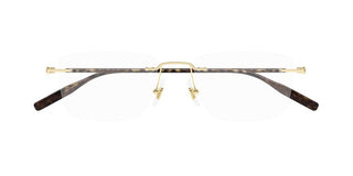 Montblanc MB0431O men Gold Rectangle Eyeglasses