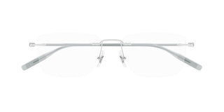 Montblanc MB0431O men Silver Rectangle Eyeglasses