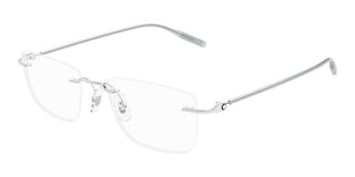 Montblanc MB0431O men Silver Rectangle Eyeglasses