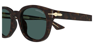 Montblanc MB0435S men Havana Round Sunglasses
