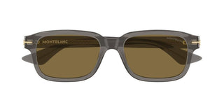 Montblanc MB0436S men Grey Rectangle Sunglasses