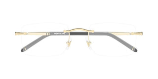 Montblanc MB0444O men Gold Squared Eyeglasses