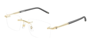 Montblanc MB0444O men Gold Squared Eyeglasses