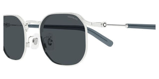Montblanc MB0459S men Silver Geometric Sunglasses