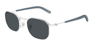 Montblanc MB0459S men Silver Geometric Sunglasses