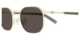 Montblanc MB0459S men Gold Geometric Sunglasses