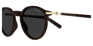 Montblanc MB0461S men Havana Round Sunglasses