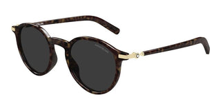 Montblanc MB0461S men Havana Round Sunglasses