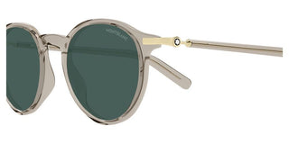 Montblanc MB0461S men Brown Round Sunglasses