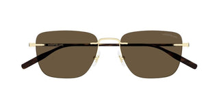 Montblanc MB0470S men Gold Squared Sunglasses
