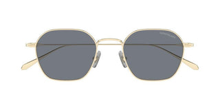 Montblanc MB0472S men Gold Geometric Sunglasses