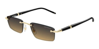 Montblanc MB0484S men Gold Squared Sunglasses
