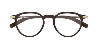 Montblanc MB0495O men Brown Round Eyeglasses