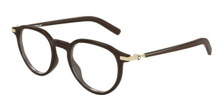 Montblanc MB0495O men Brown Round Eyeglasses