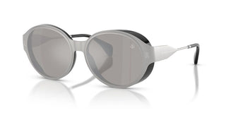 Moncler Me4005t Unisex Silver Oval Sunglasses