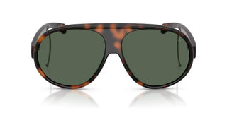 Moncler ME8007U unisex Havana Shield Sunglasses