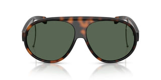 Moncler Me8007u Unisex Havana Shield Sunglasses