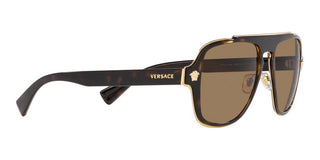 Versace MEDUSA CHARM VE 2199 men Havana Oversize Sunglasses