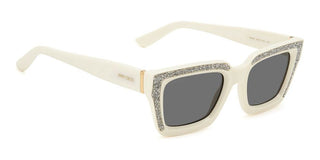 Jimmy Choo MEGS/S women White Squared Sunglasses
