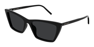 Saint Laurent Mica Thin Sun Sl 737 Women Black Squared Sunglasses