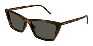 Saint Laurent Mica Thin Sun Sl 737 Women Havana Squared Sunglasses