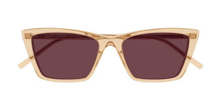 Saint Laurent Mica Thin Sun Sl 737 Women Yellow Squared Sunglasses