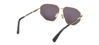 Max Mara Miller 4 Mm0143 Unisex Gold Geometric Sunglasses
