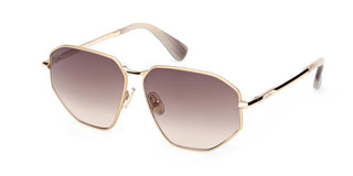 Max Mara Miller 4 Mm0143 Unisex Gold Geometric Sunglasses