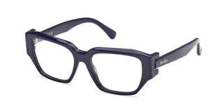 Max Mara Mm5182 Unisex Blue Geometric Eyeglasses