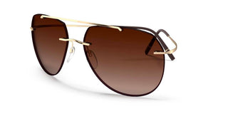 Silhouette NASH TMA COLLECTION 8744 unisex Gold Pilot Sunglasses