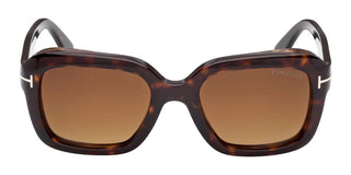 Tom Ford NATALIA-02 FT1283 unisex Havana Squared Sunglasses