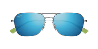 Maui Jim Na'auao Mj0675s Men Silver Squared Sunglasses