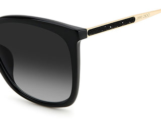 Jimmy Choo NEREA/G/S women Black Squared Sunglasses