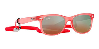 Ray-Ban NEW WAYFARER JUNIOR RJ 9052S unisex Red Squared Sunglasses