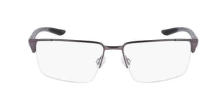 Nike NIKE 8054 men Silver Rectangle Eyeglasses