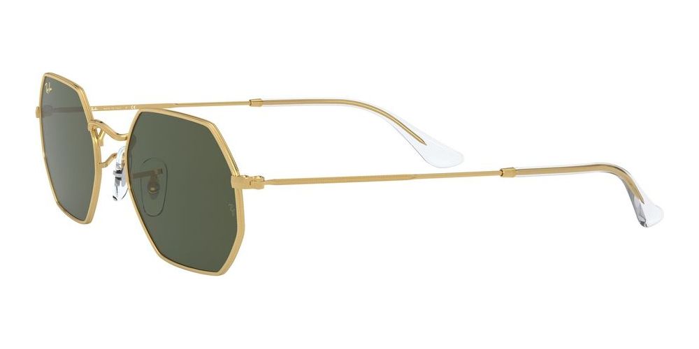 RAYBAN OCTAGONAL LEGEND GOLD OCTAGONAL LEGEND GOLD Sunglasses in Gold and G-15 Green  main image 4