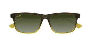 Maui Jim OKINA MJ0587S men Green Squared Sunglasses