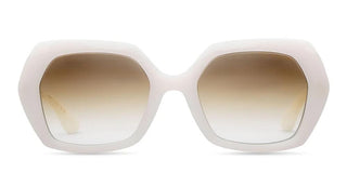 Dita Omsoana Unisex White Geometric Sunglasses