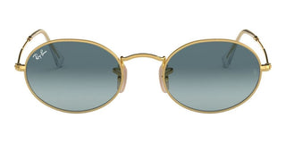 Ray-Ban OVAL RB 3547 unisex Gold Round Sunglasses
