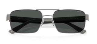 Polo Ralph Lauren Ph3161 Men Silver Rectangle Sunglasses