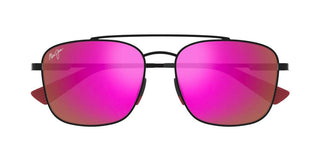 Maui Jim Piwai Af Mj0645sa Men Black Squared Sunglasses