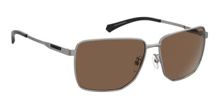 Polaroid PLD 2143/G/S/XN men Ruthenium Rectangle Sunglasses