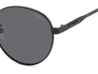 Polaroid PLD 2144/G/S/X unisex Black Round Sunglasses