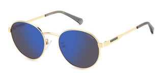 Polaroid PLD 2144/G/S/X unisex Gold Round Sunglasses