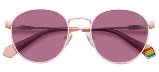 Polaroid PLD 6171/S unisex Rose gold Round Sunglasses