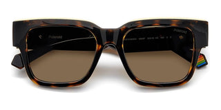 Polaroid PLD 6198/S/X unisex Havana Squared Sunglasses