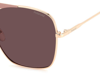 Polaroid PLD 6201/S/X women Rose gold Geometric Sunglasses