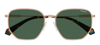 Polaroid Pld 6214/s/xn Unisex Gold Geometric Sunglasses
