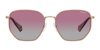 Polaroid Pld 6214/s/xn Unisex Gold Geometric Sunglasses