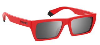 Polaroid PLD MSGM 1/G men Red Geometric Sunglasses